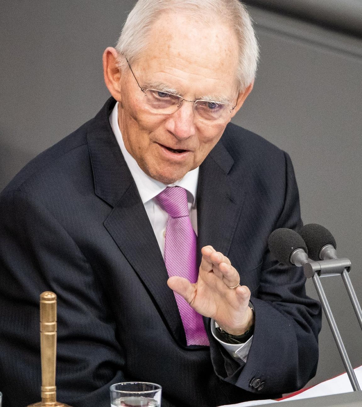 Bundestagspräsident Wolfgang Schäuble (CDU). Archivbild
