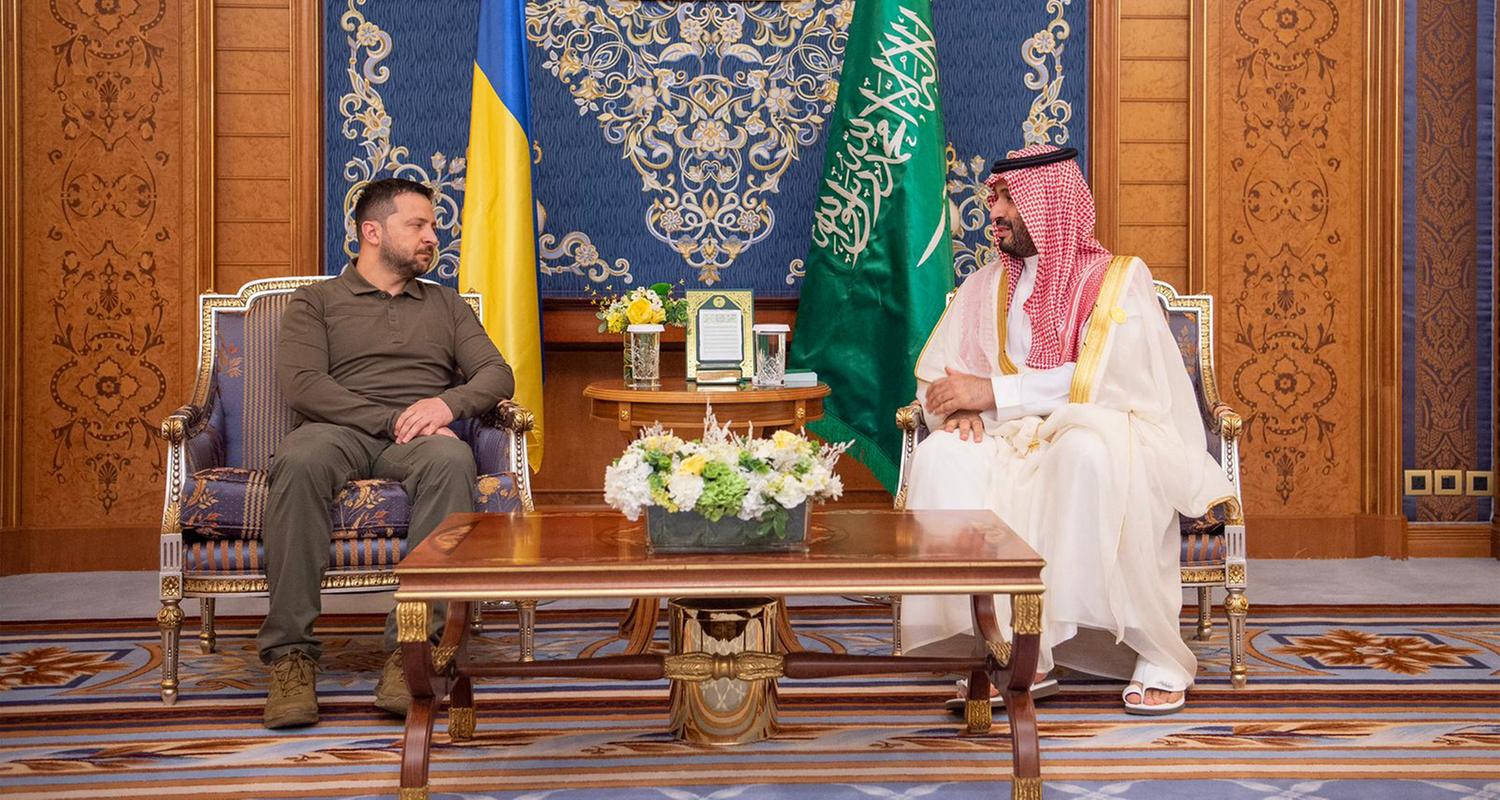 Ukrainischer Präsident Wolodymyr Selenskyj und saudischer Prinz Mohammed bin Salman