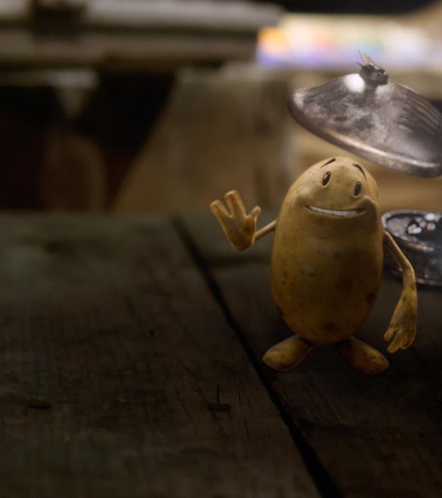 Der Außerirdische Wombo und sein Raumschiff