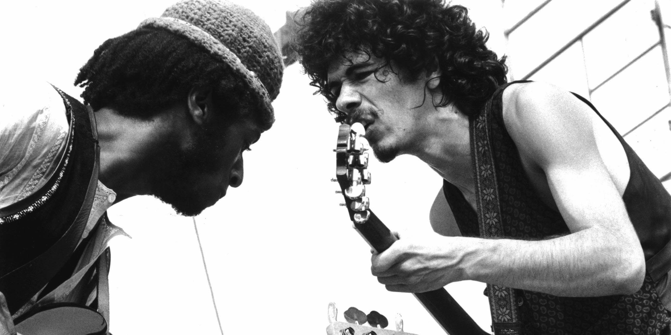 Carlos Santana, aufgenommen auf dem Woodstock-Festival 1969