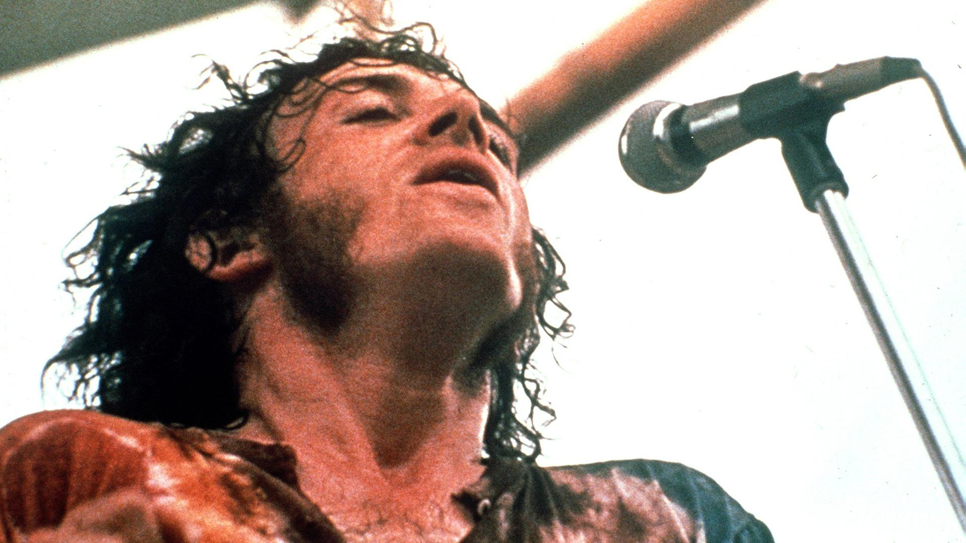 Joe Cocker auf dem Woodstock-Festival am 01.01.1969  