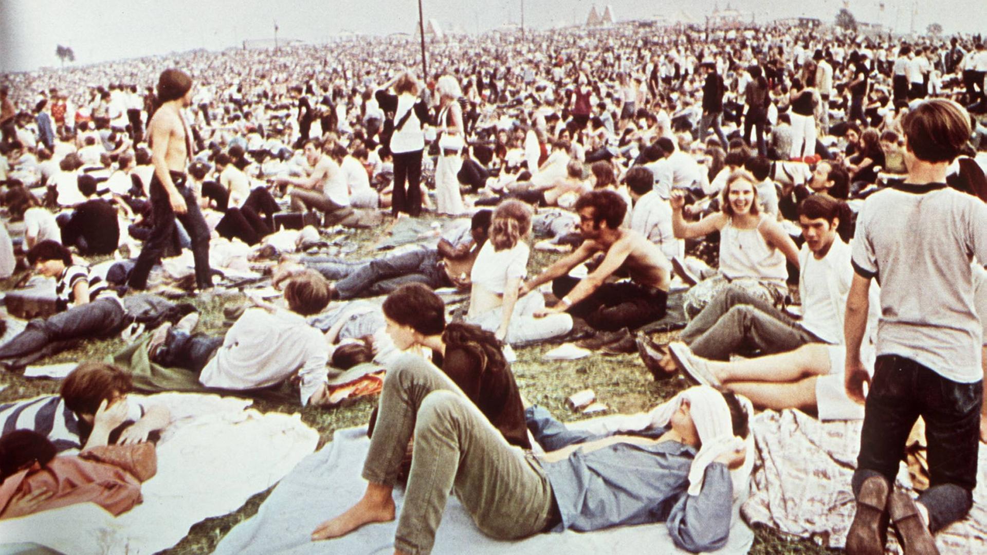 Festivalstimmung in Woodstock 1969