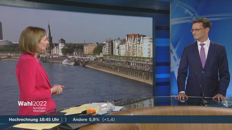 Hendrik Wüst bei der Wahl in NRW.