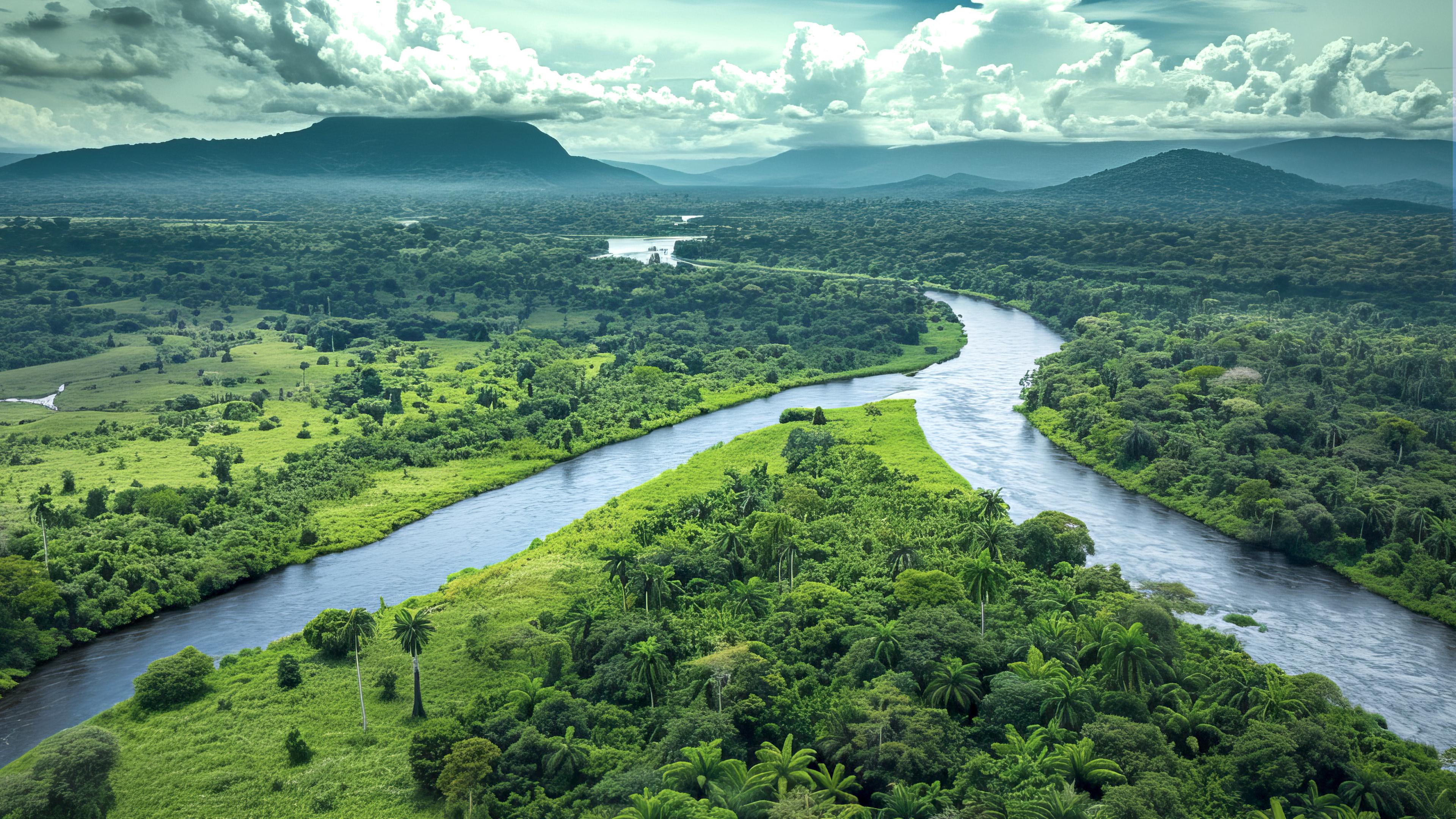 Luftaufnahme, Blick über den südamerikanischen Regenwald