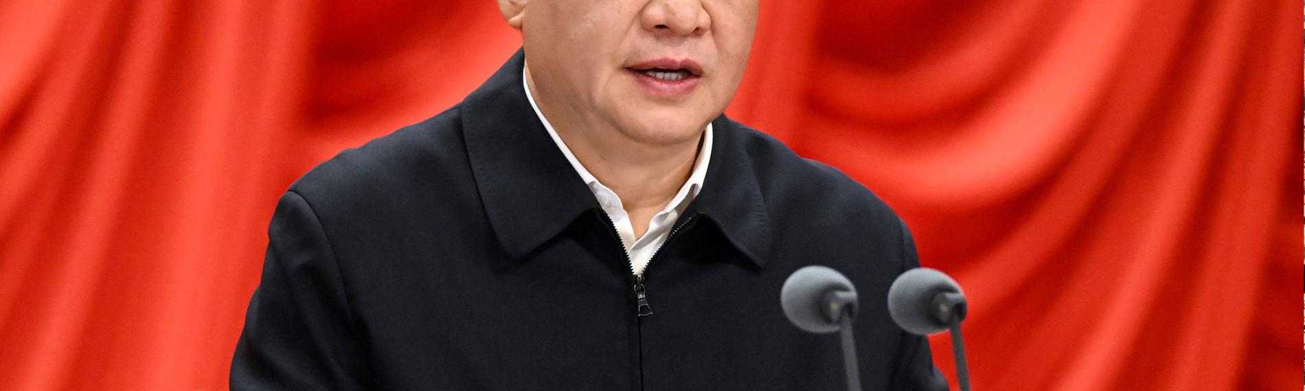 Xi Jinping spricht am 7.2.2023 in Peking, China