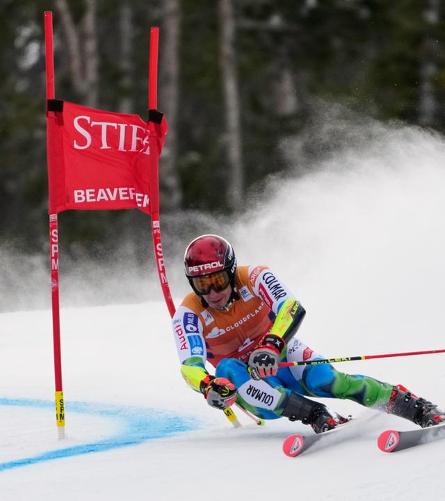 Zan Kranjec (Slowenien) in Aktion. 