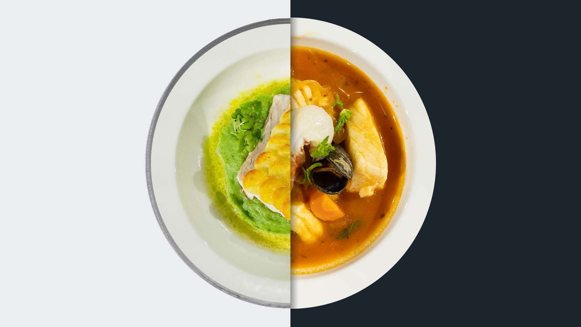 Zander mit Kartoffelschuppen vs. Bouillabaisse