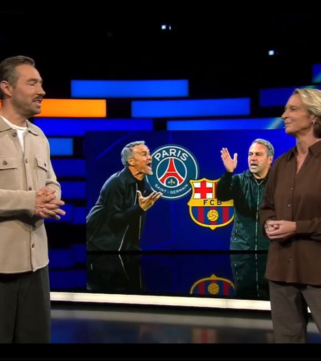Martina Voss-Tecklenburg, Trainerin des FC Zürich, als Expertin im ZDF-Sportstudio nach dem Spiel Bayern München gegen Arsenal.