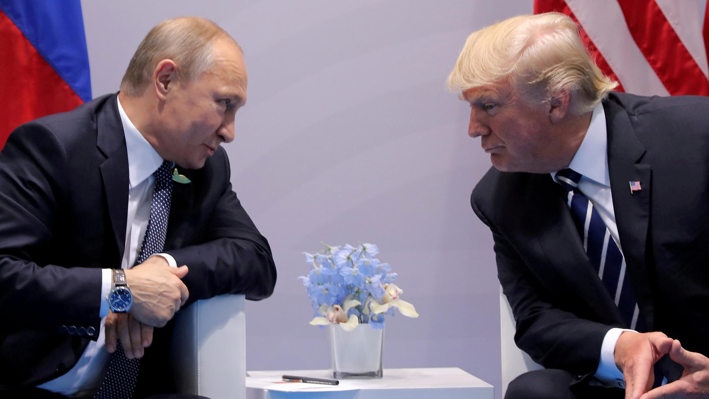 Putin und Trump am 07.07.2017 in Hamburg