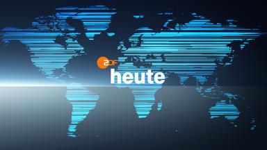 Das "heute"-Sendungslogo mit ZDF-Logo orange darüber vor einer bläulichen Weltkarte