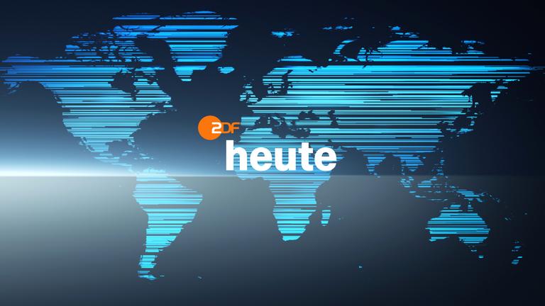 Das "heute"-Sendungslogo mit ZDF-Logo orange darüber vor einer bläulichen Weltkarte