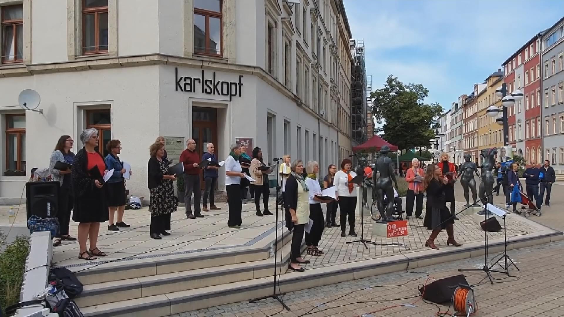Chor singt in Chemnitz