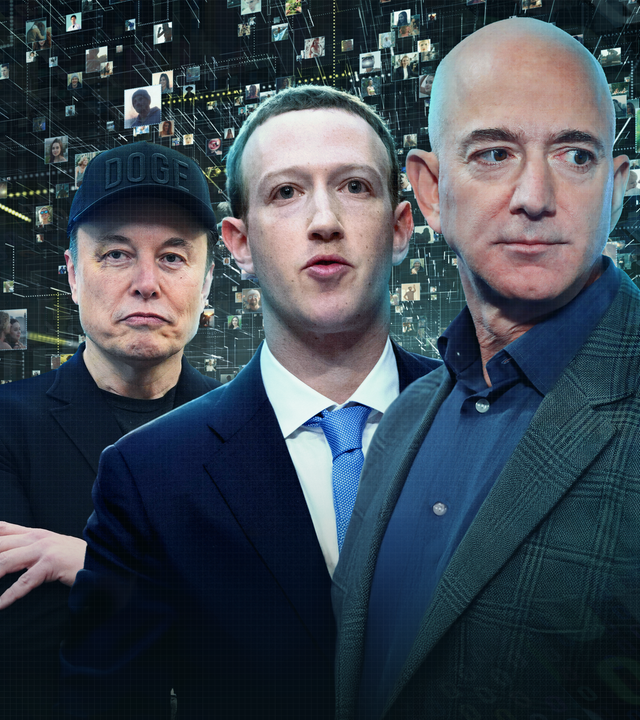 Elon Musk, Mark Zuckerberg und Jeff Bezos 