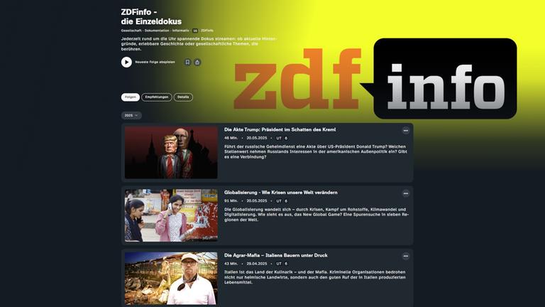 Screenshot des ZDF-Streamings ZDFinfo Einzeldokus