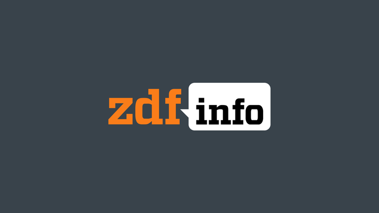 Das Logo von ZDFinfo auf dunklem Hintergrund.