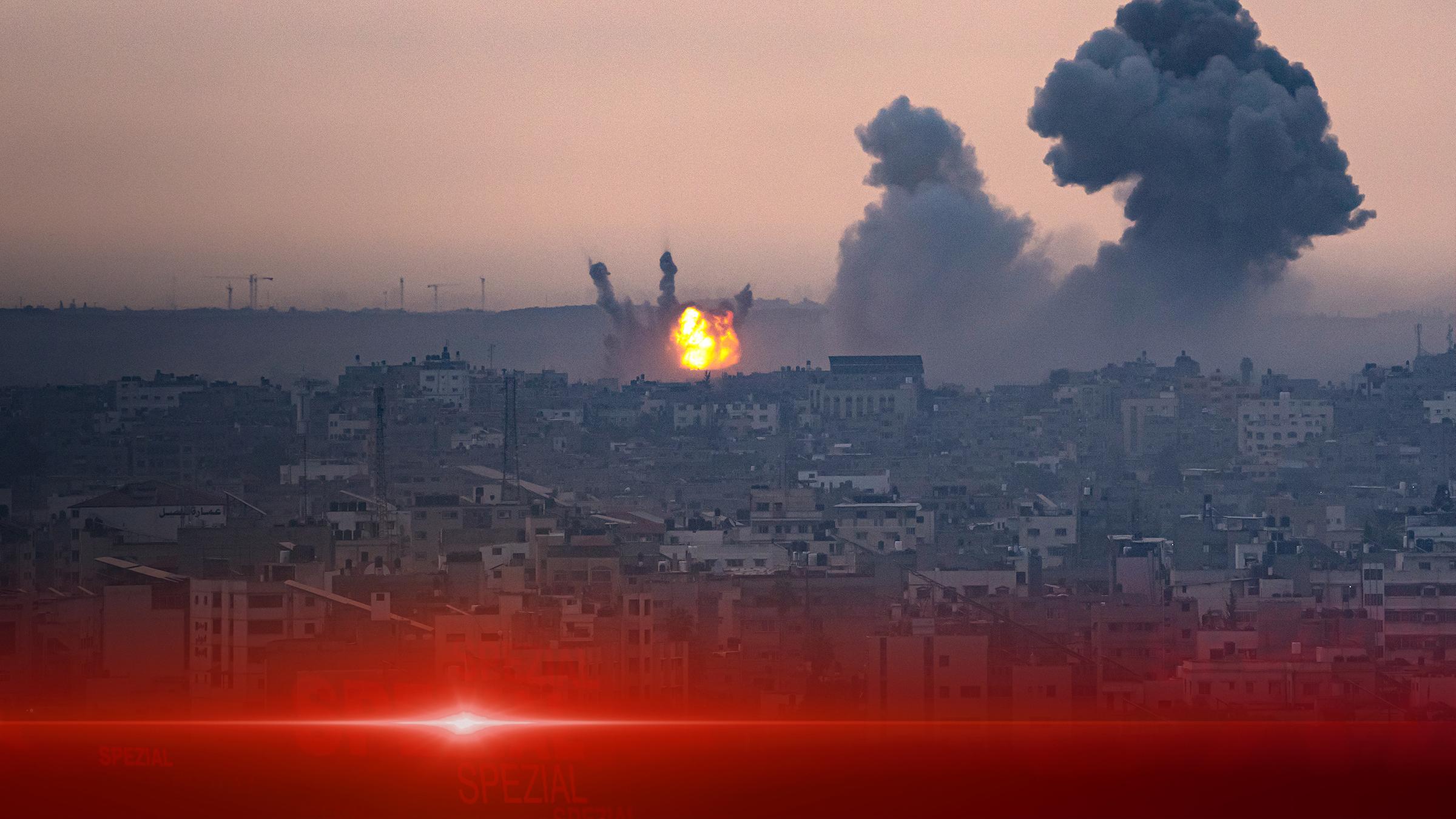 Explosionen in Gaza