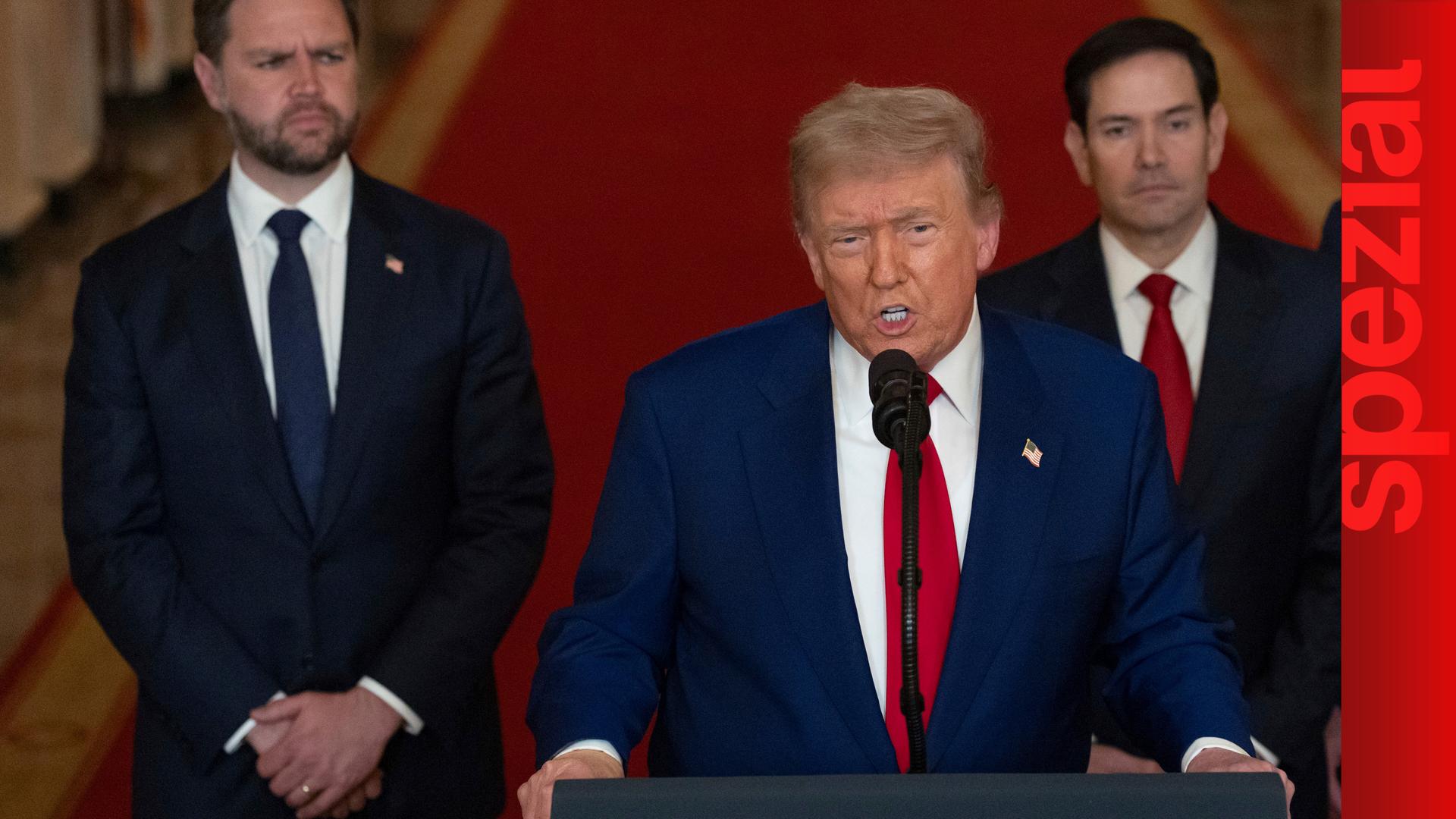 Donald Trump bei der Ansprache