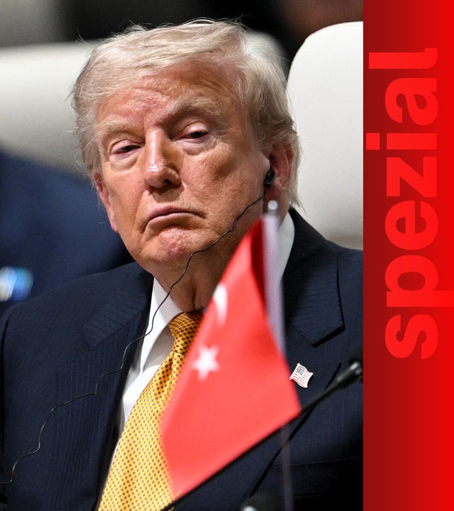 US-Präsident Donald Trump nimmt am 8. Juli 2026 an der Sitzung des Nordatlantikrats teil, die im Rahmen des 36. NATO-Gipfels im Präsidentenpalast in Ankara, Türkei, stattfindet. 