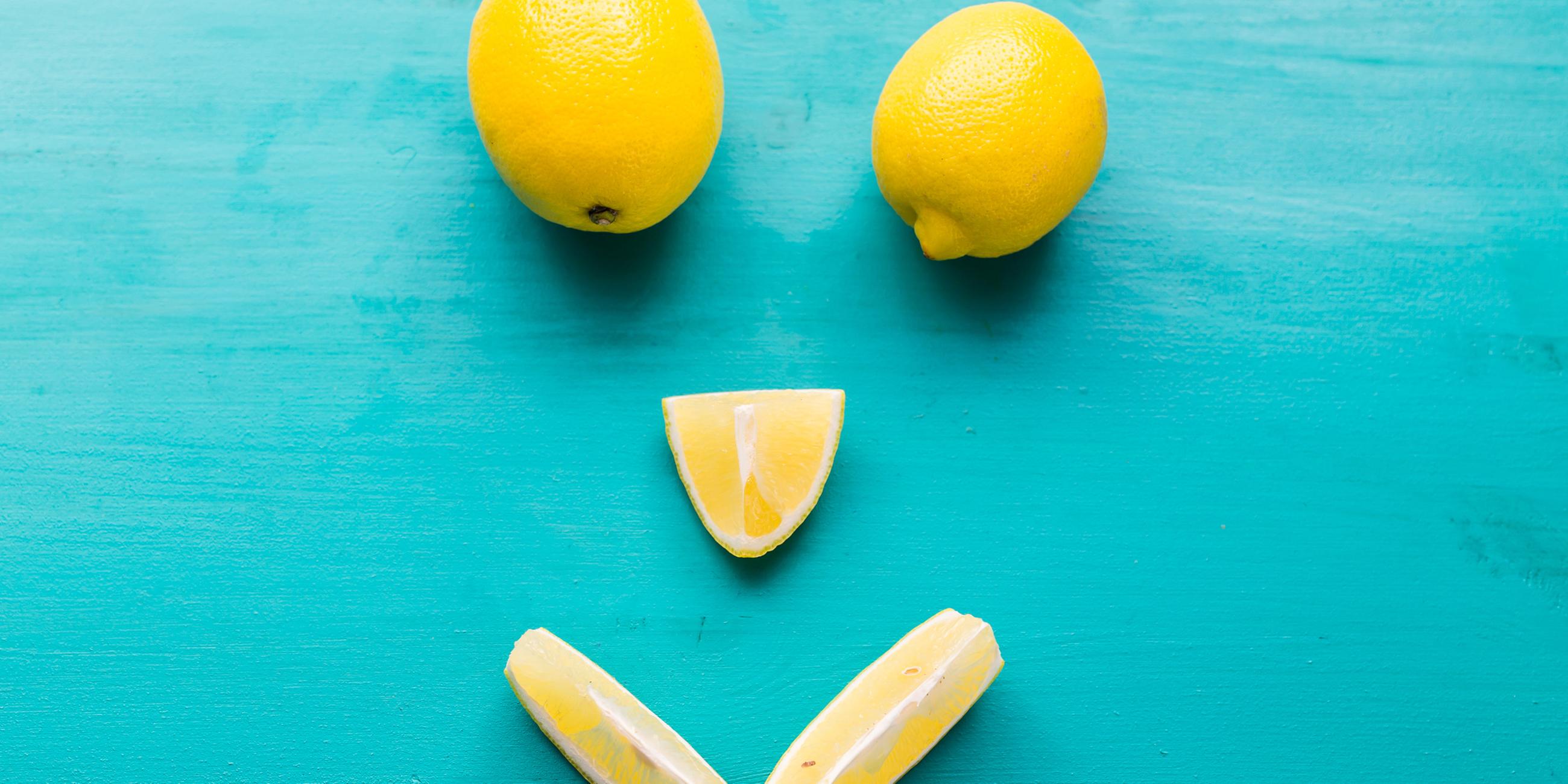Gesicht aus Zitronen
