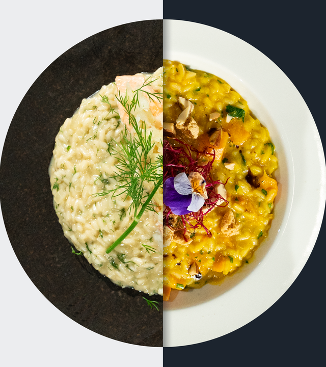 Zitronen-Dill-Risotto vs. Kürbis-Risotto