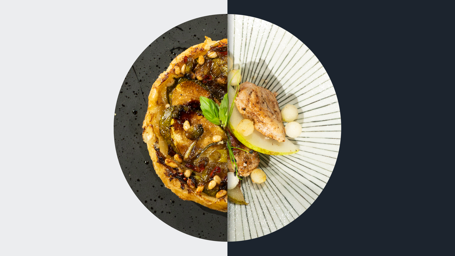 Zucchini-Blätterteig-Tarte vs. Wachtelbrust