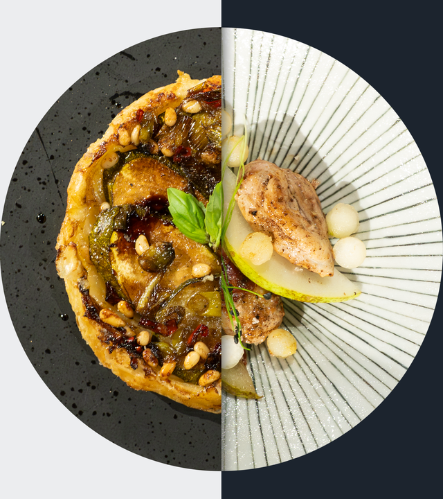 Zucchini-Blätterteig-Tarte vs. Wachtelbrust