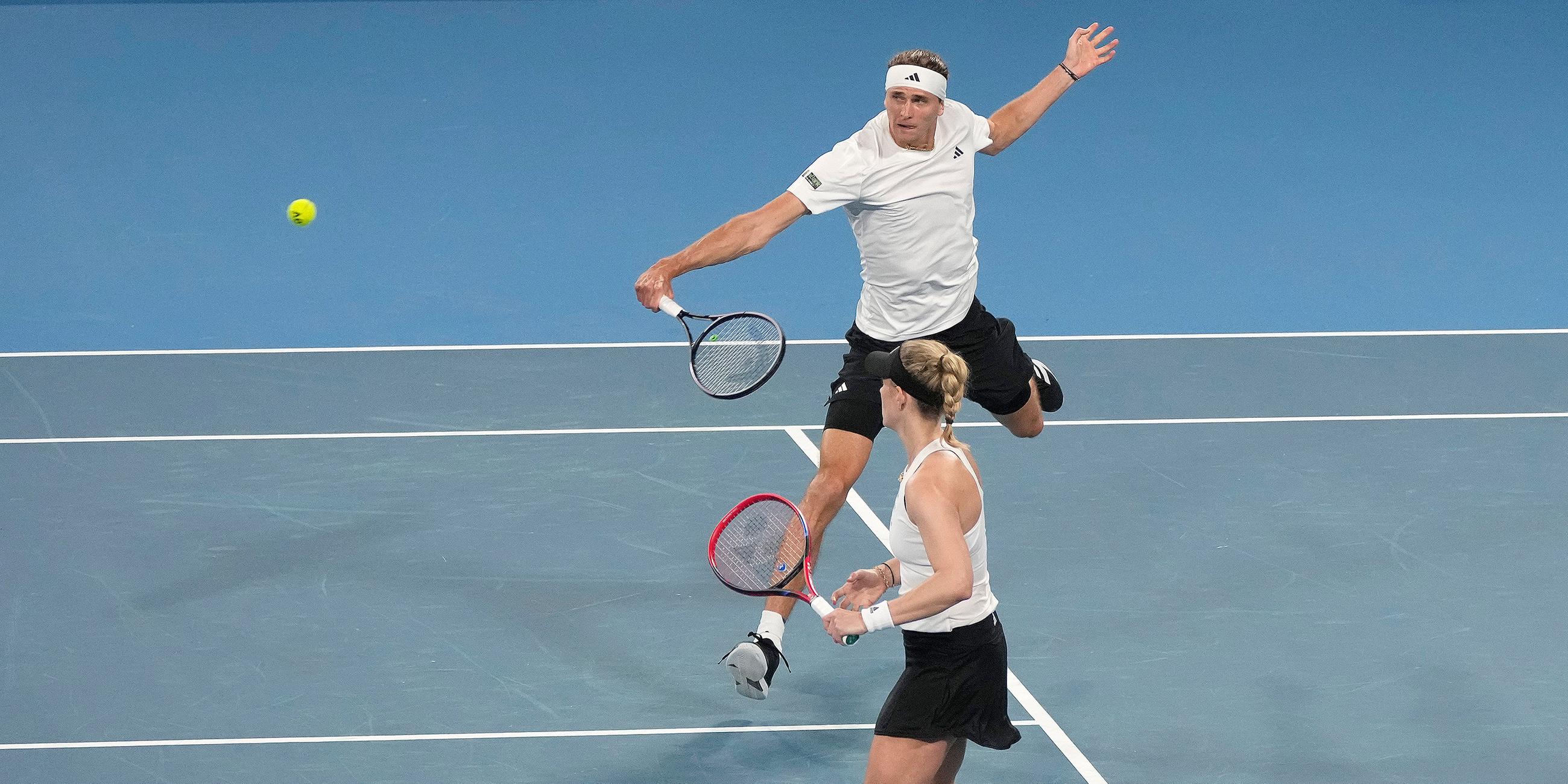 Alexander Zverev und Angelique Kerber im Mixed-Doppel