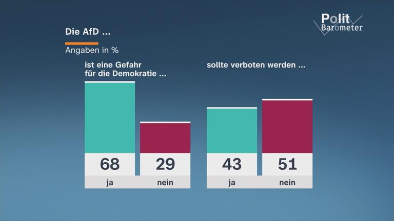 Zwei Drittel sehen die AfD als Gefahr