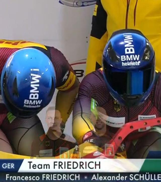 Zweierbob mit Francesco Friedrich beim Weltcup in Sigulda