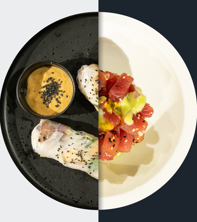 Zweierlei Sommerrollen vs. Thunfisch-Tatar